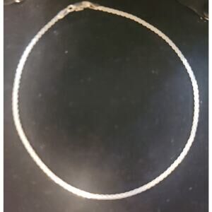 New 925 Italy 10" Bismark Link Chain Anklet